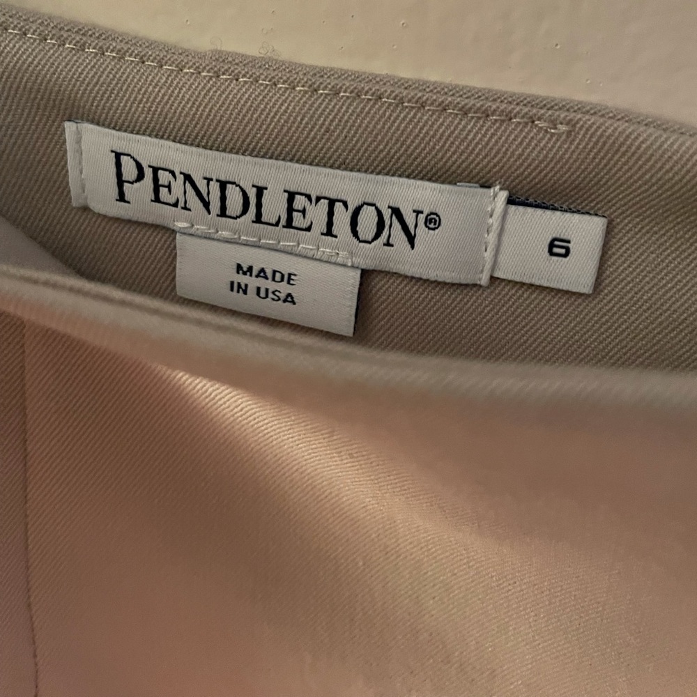 Pendleton khaki/tan pencil skirt
